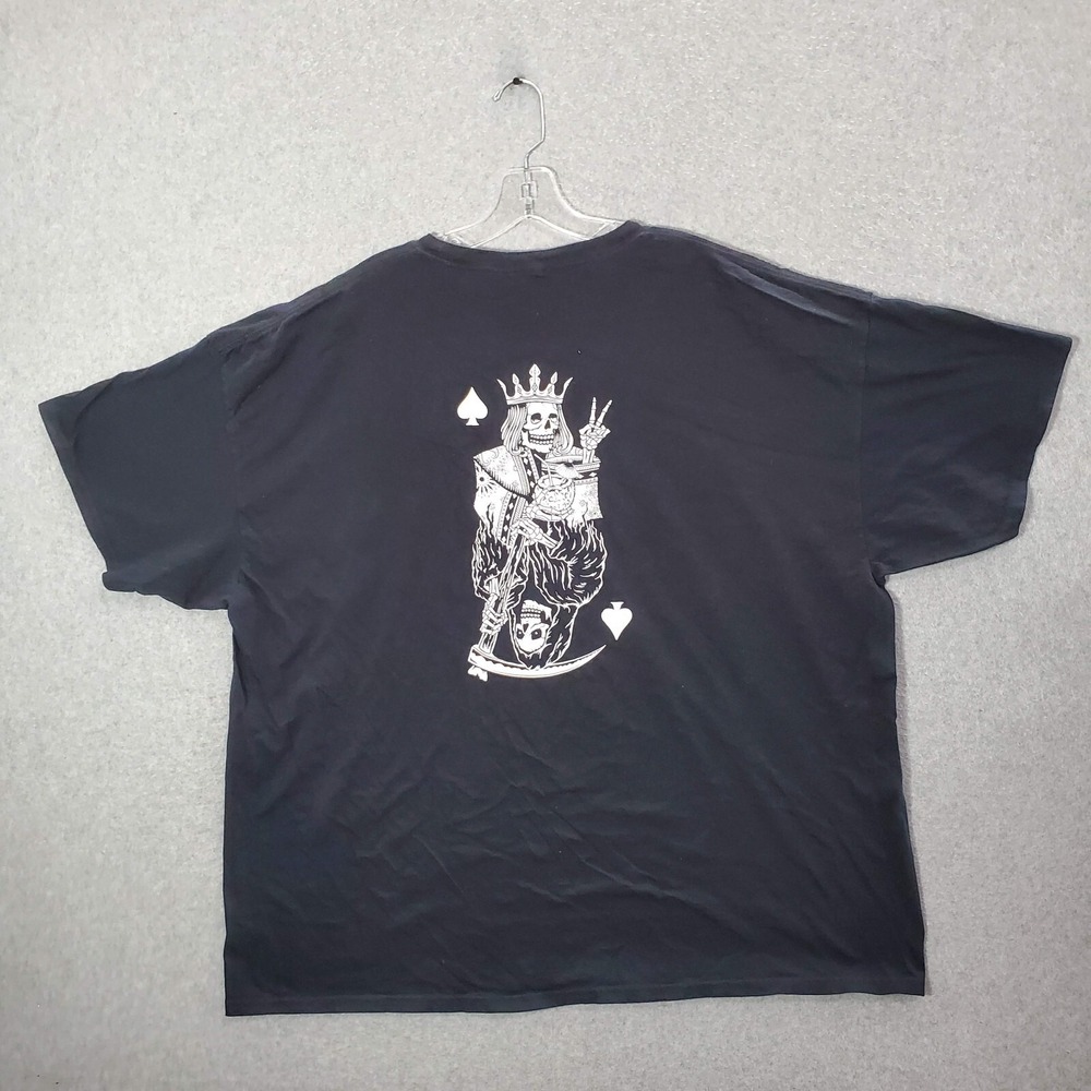 Thirty Single Men Shirt 2XL Black Reaper King Skull Graphic Crew Neck Tee READ